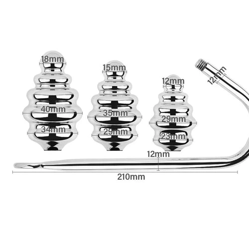 Screw-in Set Anal 8826 Hook GreatBenefit Ribbed 0809